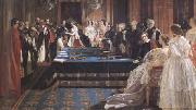 Edward Matthew Ward The Investiture of Napoleon III with the Order of the Garter 18 April 1855 (mk25) Sweden oil painting reproduction